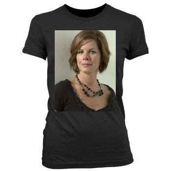 Marcia Gay Harden Women's Junior Cut Crewneck T-Shirt