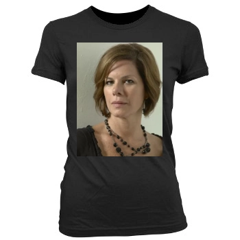 Marcia Gay Harden Women's Junior Cut Crewneck T-Shirt