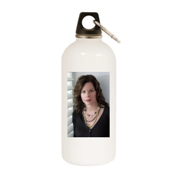 Marcia Gay Harden White Water Bottle With Carabiner