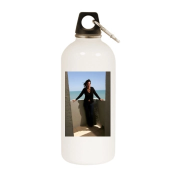 Marcia Gay Harden White Water Bottle With Carabiner