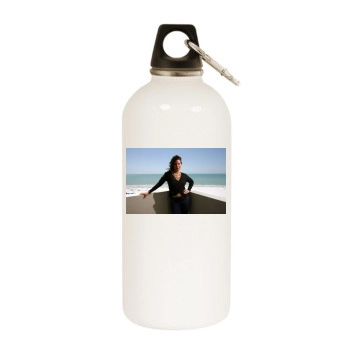 Marcia Gay Harden White Water Bottle With Carabiner