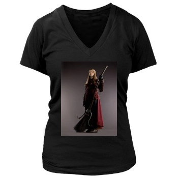 Bonnie Wright Women's Deep V-Neck TShirt