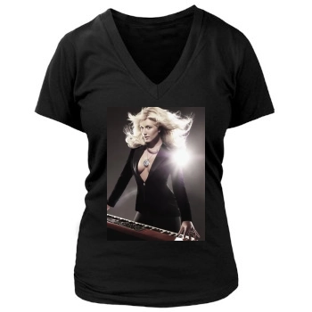 Brooke Hogan Women's Deep V-Neck TShirt