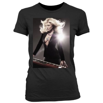 Brooke Hogan Women's Junior Cut Crewneck T-Shirt