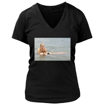 Brooke Hogan Women's Deep V-Neck TShirt