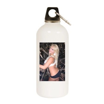 Brooke Hogan White Water Bottle With Carabiner