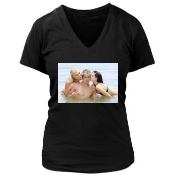 Brooke Hogan Women's Deep V-Neck TShirt