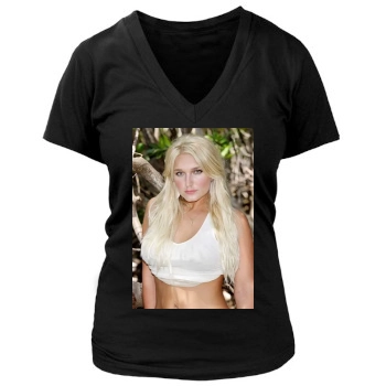 Brooke Hogan Women's Deep V-Neck TShirt