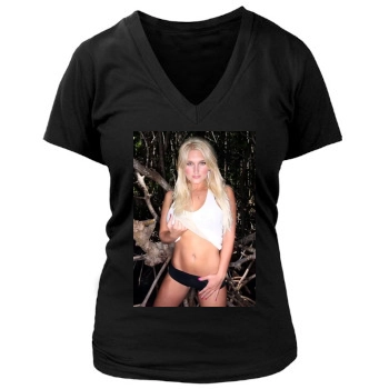 Brooke Hogan Women's Deep V-Neck TShirt