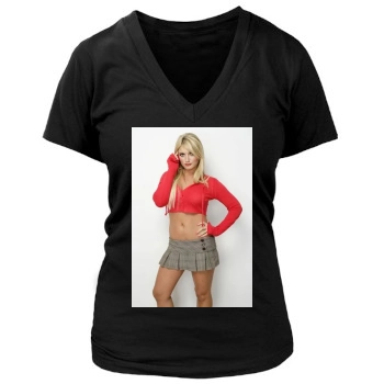 Brooke Hogan Women's Deep V-Neck TShirt