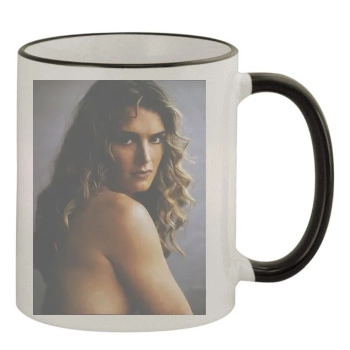 Brooke Shields 11oz Colored Rim & Handle Mug