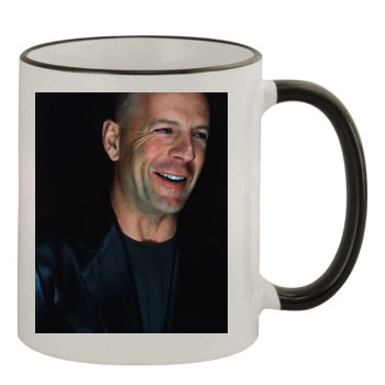 Bruce Willis 11oz Colored Rim & Handle Mug