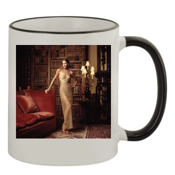 Carla Bruni 11oz Colored Rim & Handle Mug