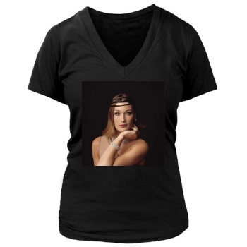 Carla Bruni Women's Deep V-Neck TShirt