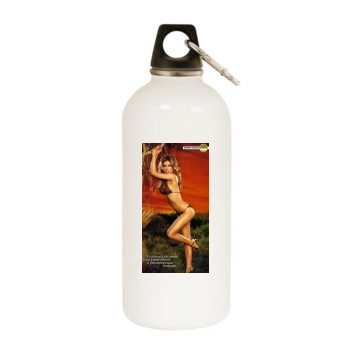 Carmen Electra White Water Bottle With Carabiner