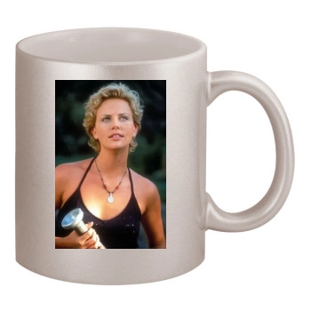 Charlize Theron 11oz Metallic Silver Mug