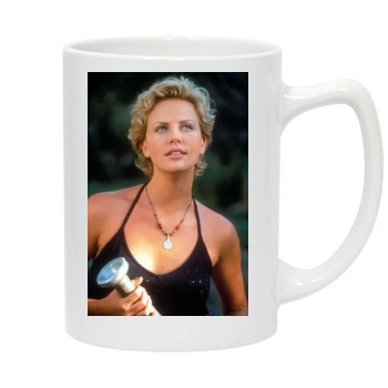 Charlize Theron 14oz White Statesman Mug