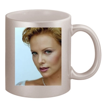 Charlize Theron 11oz Metallic Silver Mug