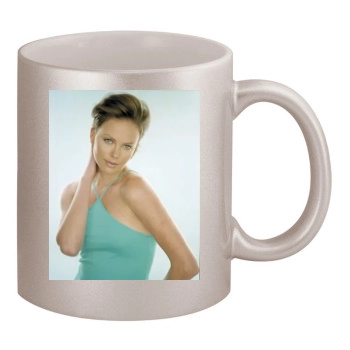 Charlize Theron 11oz Metallic Silver Mug