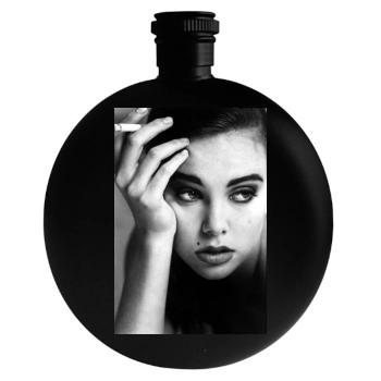 Charlize Theron Round Flask