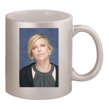 Charlize Theron 11oz Metallic Silver Mug