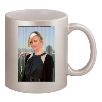 Charlize Theron 11oz Metallic Silver Mug