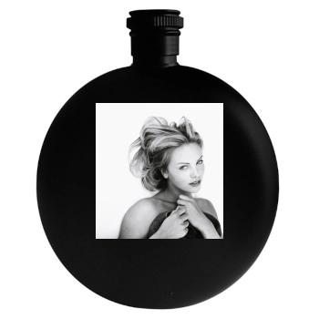 Charlize Theron Round Flask