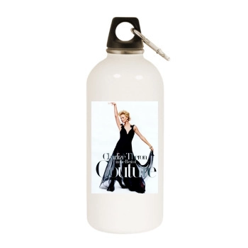 Charlize Theron White Water Bottle With Carabiner