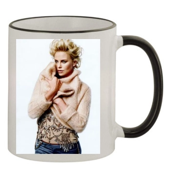 Charlize Theron 11oz Colored Rim & Handle Mug