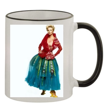 Charlize Theron 11oz Colored Rim & Handle Mug