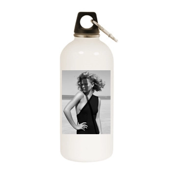 Charlize Theron White Water Bottle With Carabiner