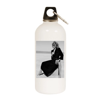 Charlize Theron White Water Bottle With Carabiner