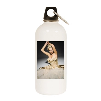 Charlize Theron White Water Bottle With Carabiner