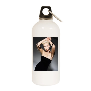 Charlize Theron White Water Bottle With Carabiner