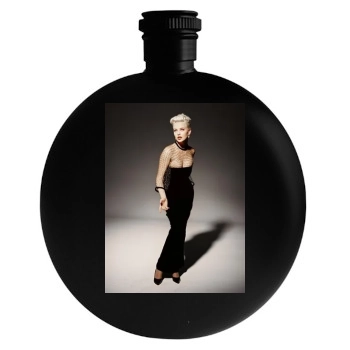 Charlize Theron Round Flask