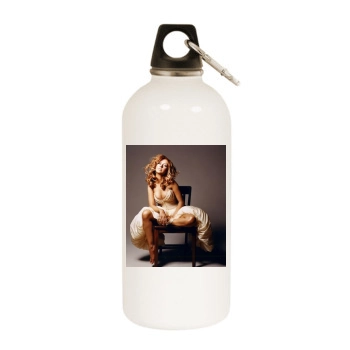 Christina Aguilera White Water Bottle With Carabiner