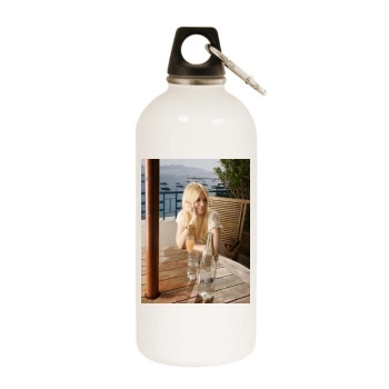 Claudia Schiffer White Water Bottle With Carabiner