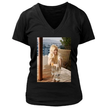 Claudia Schiffer Women's Deep V-Neck TShirt