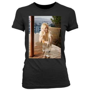 Claudia Schiffer Women's Junior Cut Crewneck T-Shirt