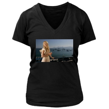 Claudia Schiffer Women's Deep V-Neck TShirt