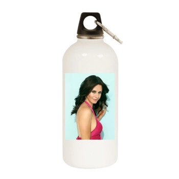 Courteney Cox White Water Bottle With Carabiner