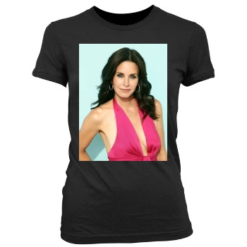 Courteney Cox Women's Junior Cut Crewneck T-Shirt