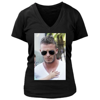 David Beckham Women's Deep V-Neck TShirt