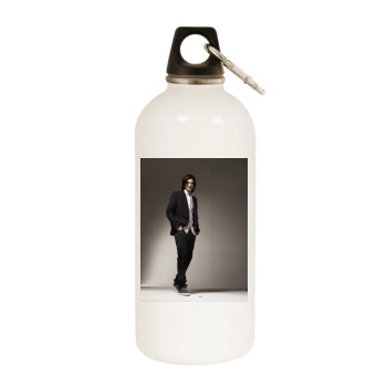 Ben Barnes White Water Bottle With Carabiner