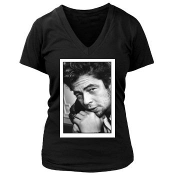 Benicio del Toro Women's Deep V-Neck TShirt