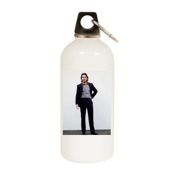 Christian Bale White Water Bottle With Carabiner