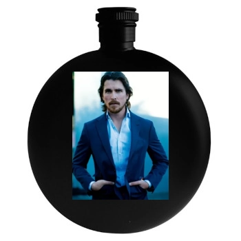 Christian Bale Round Flask