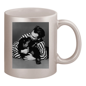 Christian Slater 11oz Metallic Silver Mug