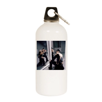 Craig David White Water Bottle With Carabiner