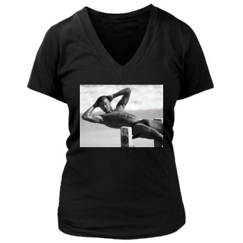 David Beckham Women's Deep V-Neck TShirt